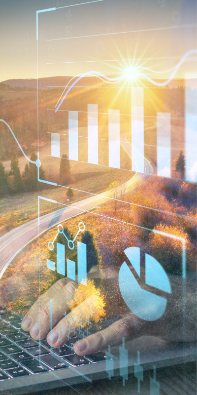 Business Analytics and Data Visualization Displayed on a Laptop Screen, Providing Insights and Trends.