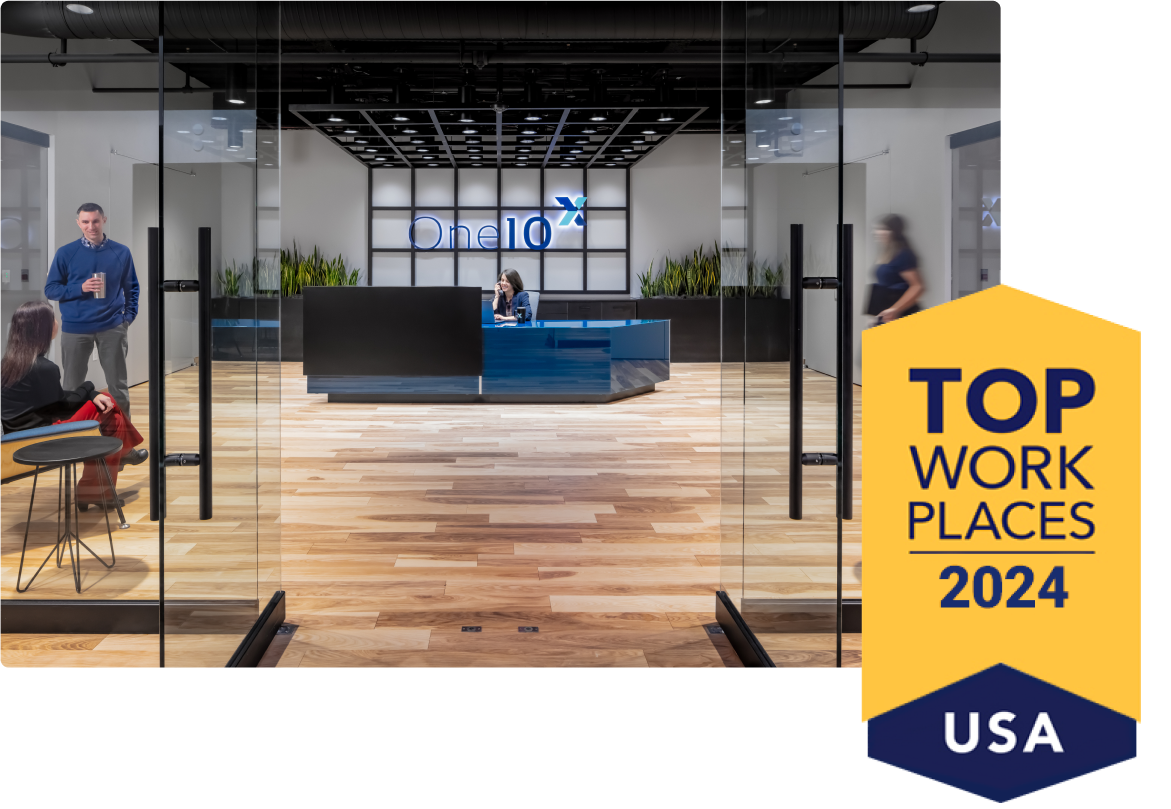Top Workplaces USA Today: A diverse group of employees working together in a vibrant office environment, fostering collaboration and innovation.